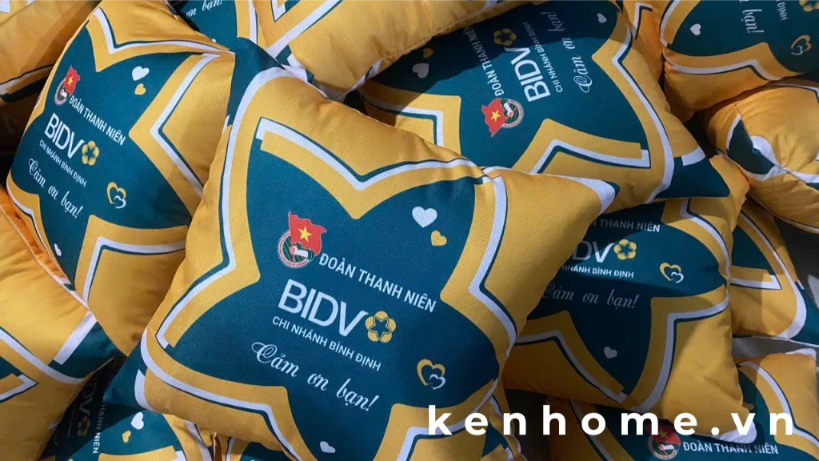 hình ảnh sản xuất gối bidv