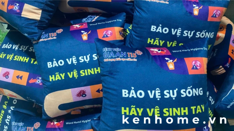 hình ảnh sản xuất gối bệnh viện gia an